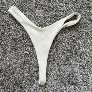 BOUTINE LA RIBBED BIKINI THONG VANILLA SMALL